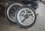 17/14 CHROME & BLACK Supermoto Wheelset (MM)