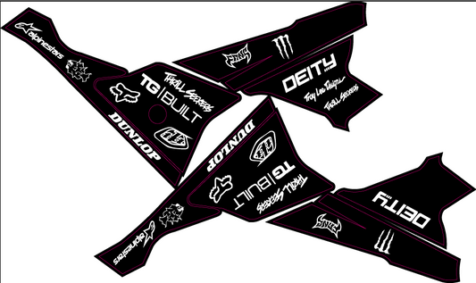 FULL Custom Yozma Graphics Kit (W/Rear Fender and Fork Guards)
