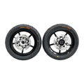 Pair of 12 inch supermoto wheels with Kenda Curve tires